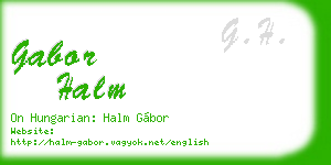 gabor halm business card